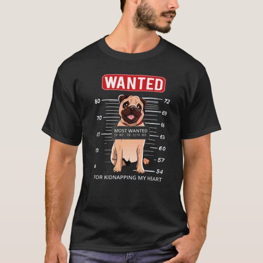 Pug Mops Carlin Hondenras 39 T-shirt (Voorkant)