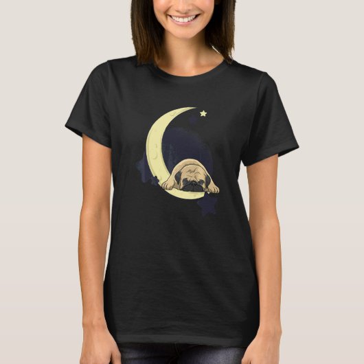 Pug Mops Carlin Hondenras 47 T-shirt (Voorkant)
