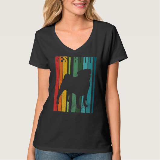 Pug Mops Carlin Hondenras 7 T-shirt (Voorkant)
