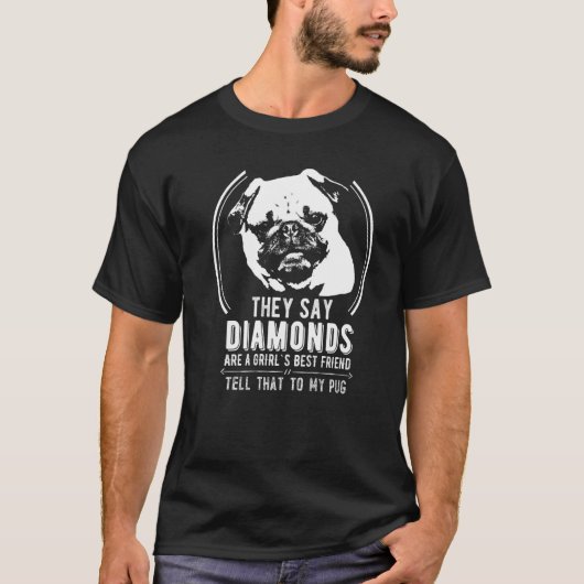 Pug Mops Carlin Hondenras 8 T-shirt (Voorkant)