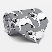 Pug Mops Stropdas (Opgerold)