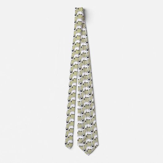 Pug Mops Stropdas (Achterkant)