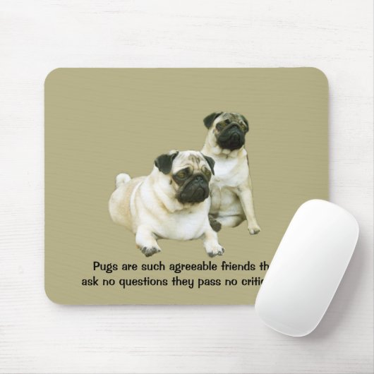 Pug Mousepad Muismat (Met muis)