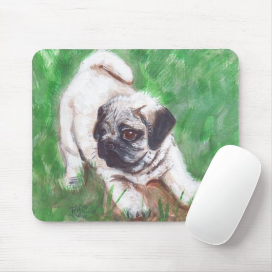 Pug-Mousepad Muismat (Met muis)