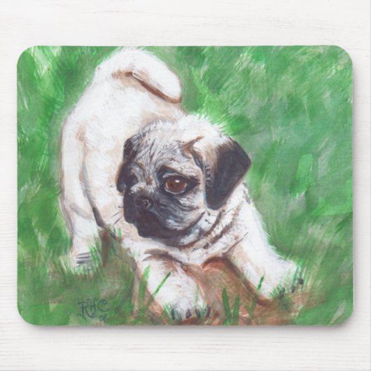 Pug-Mousepad Muismat (Voorkant)