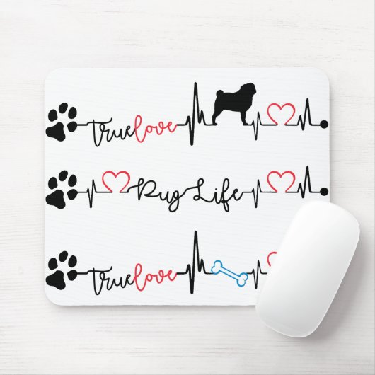 Pug Mousepad Muismat (Met muis)