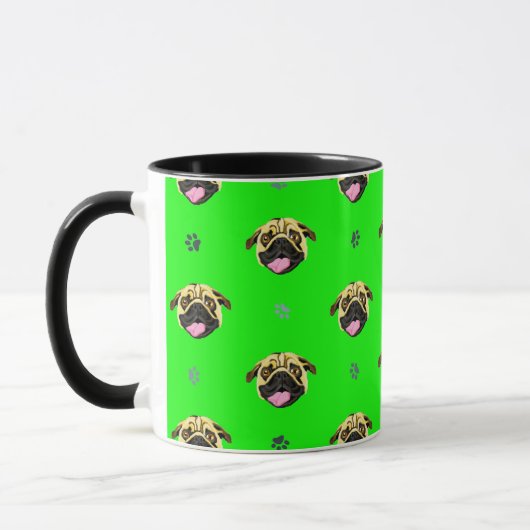 Pug Mug Groen Mok (Links)
