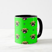 Pug Mug Groen Mok (Voorkant rechts)