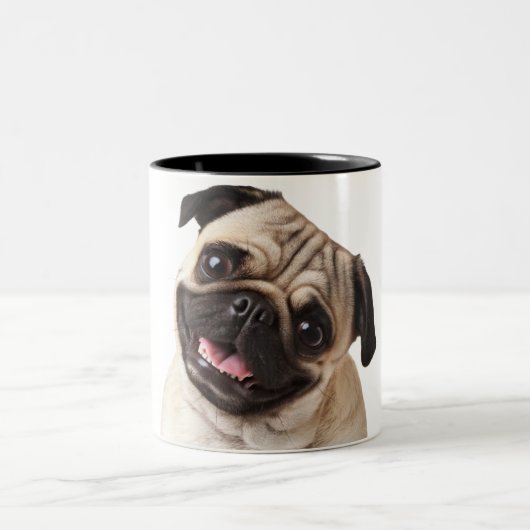 pug mug tweekleurige koffiemok (Center)