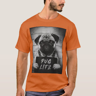 Pug Mugshot Pug Leven T-shirt