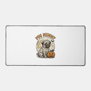 Pug-mummie Halloween vintage honden shirt ontwerp_ Bureaumat