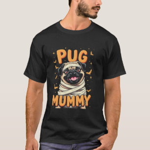 Pug Mummy Halloween Kostuum Hondenliefhebber Gift T-shirt