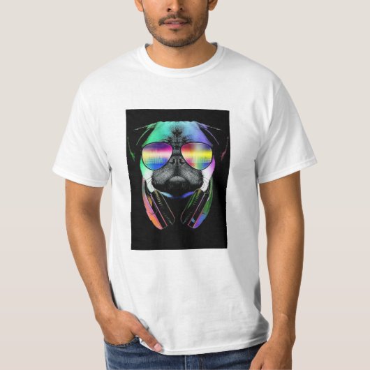 Pug Music T-shirt (Voorkant)