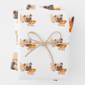 Pug n Pizza - papiervellen ompakken Inpakpapier Vel (In situ)