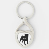 pug name silo sleutelhanger (Voorkant)