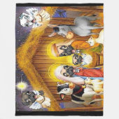 Pug Natitivity Scene Fleece Blanket Deken (Voorkant)
