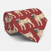 Pug Necktie Stropdas (Opgerold)
