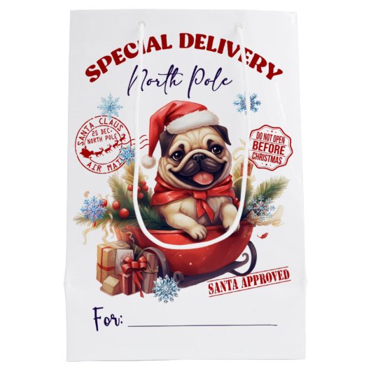 Pug noordpool bevalling medium cadeauzakje (Achterkant)