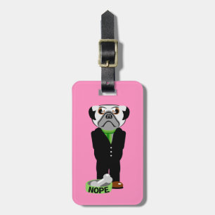 Pug Nope Bagagelabel