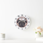 Pug Nurse Clock Ronde Klok (Huis)