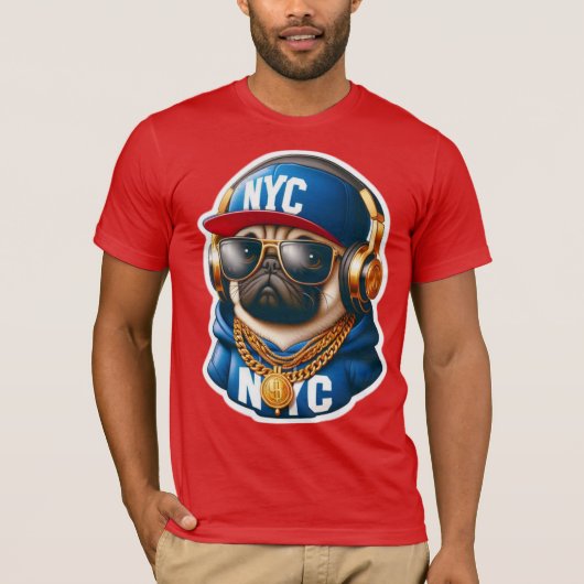 PUG-NYC 4 T-SHIRT (Voorkant)