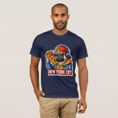PUG-NYC STIJL 3 T-SHIRT (Voorkant volledig)