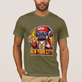 PUG-NYC STIJL 4 T-SHIRT (Voorkant)