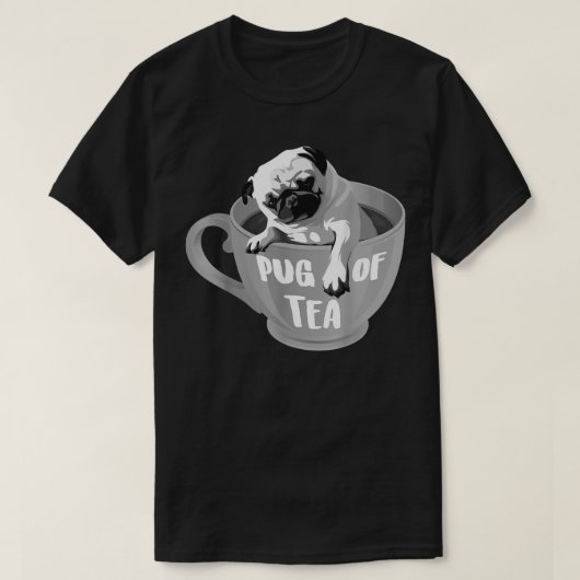 Pug Of Tea  Cool Herbal Beverage Drinkers Funny An T-shirt (Design voorkant)