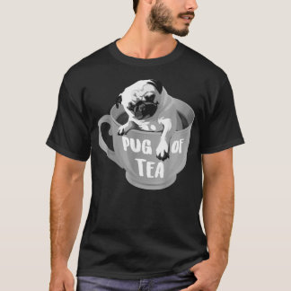 Pug Of Tea Cool Herbal Beverage Drinkers Funny An T-shirt