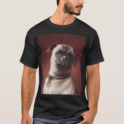 Pug Olie Schilderij T-shirt (Voorkant)