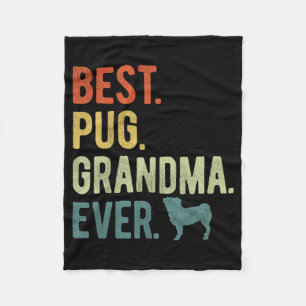 Pug Oma Ooit Hondenliefhebbers Moederdag Fleece Deken