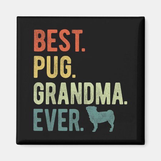 Pug Oma Ooit Hondenliefhebbers Moederdag Magneet (Voorkant)