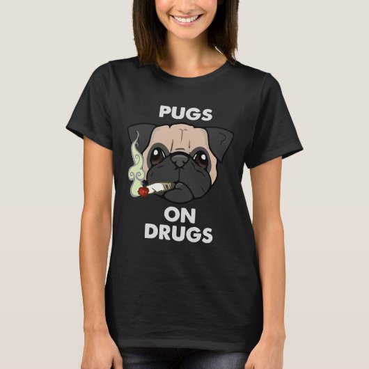 Pug On Drugs Classic T-shirt 246 (Voorkant)