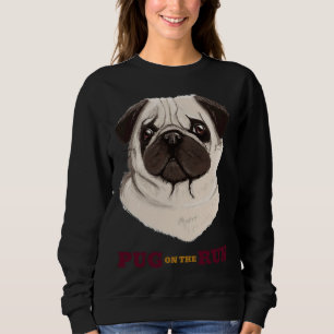 Pug on the run - Waterverf Pug Face Classic T-Shi Trui