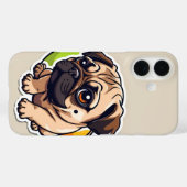 Pug-ontwerp Case-Mate iPhone Case (Achterkant (horizontaal))