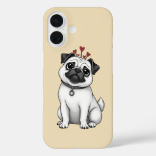 Pug-ontwerp iPhone 16 Hoesje
