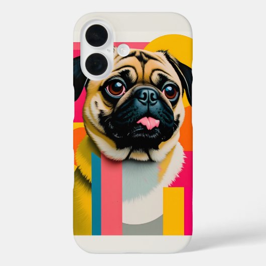 Pug-ontwerp Case-Mate iPhone Case (Achterkant)