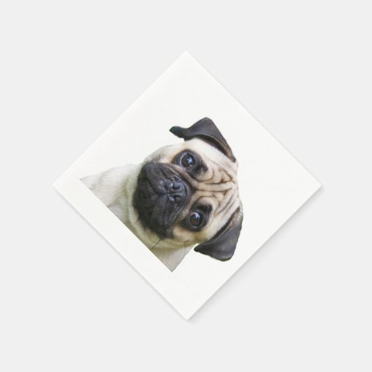 "Pug" ontwerp papieren servetten (Hoek)