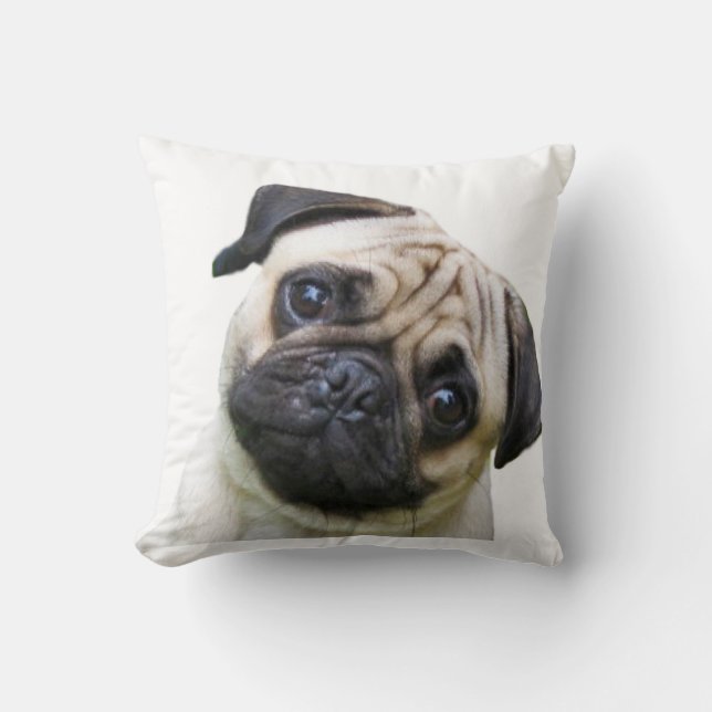 "Pug"-ontwerpkussens Kussen (Voorkant)