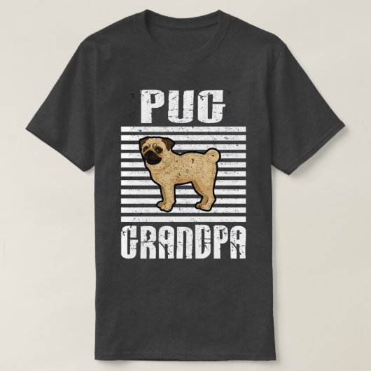 Pug opa trotse honden t-shirt (Design voorkant)