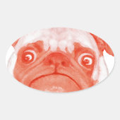 PUG_oranje3.png Ovale Sticker (Voorkant)