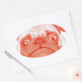 PUG_oranje3.png Ovale Sticker (Envelop)
