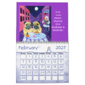 Pug Original Art Calendar Kalender (Feb 2027)