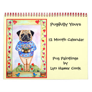 Pug Original Art Calendar Kalender