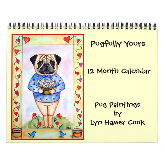 Pug Original Art Calendar Kalender (Hoes)
