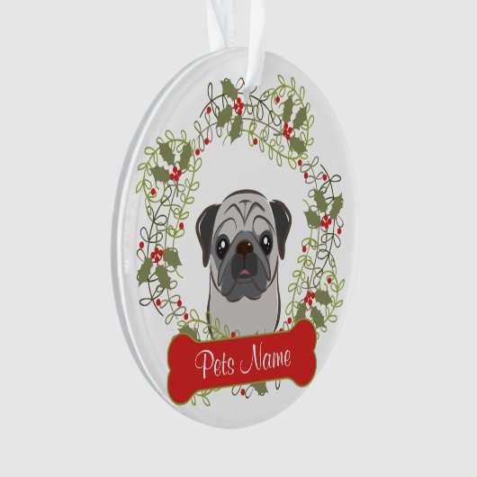 Pug  Ornament (voorkant)