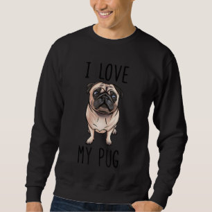 Pug pa Pug mam Ik hou van mijn pug Trui
