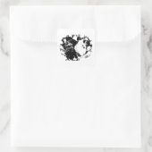 Pug Paar in Knus Bed Vierkante Sticker (Tas)