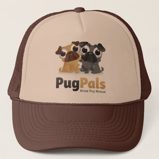 Pug Pals, Inc. Trucker Hat Pet (Voorkant)