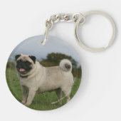 Pug Panting Sleutelhanger (Achterkant)